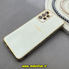قاب گوشی Galaxy A33 سامسونگ طرح ژله ای مای کیس گلد لاین دور طلایی محافظ لنز دار سفید کد 92134