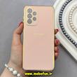 قاب گوشی Galaxy A33 سامسونگ طرح ژله ای مای کیس گلد لاین دور طلایی محافظ لنز دار گلبهی کد 92138