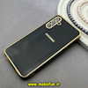 قاب گوشی Galaxy A34 سامسونگ طرح ژله ای مای کیس گلد لاین دور طلایی محافظ لنز دار مشکی کد 92139