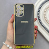 قاب گوشی Galaxy A53 سامسونگ طرح ژله ای مای کیس گلد لاین دور طلایی محافظ لنز دار مشکی کد 92152