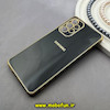 قاب گوشی Galaxy A53 سامسونگ طرح ژله ای مای کیس گلد لاین دور طلایی محافظ لنز دار مشکی کد 92152
