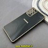 قاب گوشی Galaxy A73 سامسونگ طرح ژله ای مای کیس گلد لاین دور طلایی محافظ لنز دار مشکی کد 92159