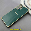 قاب گوشی Galaxy A73 سامسونگ طرح ژله ای مای کیس گلد لاین دور طلایی محافظ لنز دار سبز تیره کد 92161