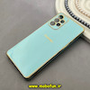 قاب گوشی Galaxy A73 سامسونگ طرح ژله ای مای کیس گلد لاین دور طلایی محافظ لنز دار سبزآبی کد 92162