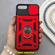 قاب گوشی iPhone 6 Plus / iPhone 6S Plus / iPhone 7 Plus / iPhone 8 Plus آیفون طرح ضد ضربه بتمن فول ژله ای هولدر دار محافظ لنز دار کشویی پنجره ای قرمز کد 92166