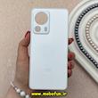 قاب گوشی Xiaomi 13 Lite شیائومی مدل PVD ضد خش پشت گلس شیشه ای محافظ لنز دار سفید کد 92231
