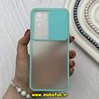 قاب گوشی Redmi Note 10 4G / Redmi Note 10S / Poco M5S شیائومی طرح پشت مات محافظ لنز دار کشویی سبزآبی کد 92237