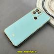 قاب گوشی Redmi A1 Plus / Redmi A2 Plus / Poco C50 شیائومی طرح ژله ای مای کیس گلد لاین دور طلایی محافظ لنز دار سبزآبی کد 92264