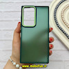 قاب گوشی Galaxy S23 Ultra سامسونگ پشت مات متال کیس دور سیلیکونی سبز تیره کد 92305