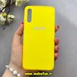 قاب گوشی Galaxy A30S / Galaxy A50S / Galaxy A50 سامسونگ طرح دور سیلیکونی پشت براق زرد کد 92356