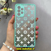 قاب گوشی Galaxy A52 4G / Galaxy A52 5G / Galaxy A52S سامسونگ طرح رینبو دیاموند محافظ لنزدار ایربگ دار مدل لویی ویتون LV سبزآبی کد 92384
