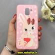 قاب گوشی Galaxy J6 2018 / J600 سامسونگ طرح ژله ای فانتزی صورتی خرگوش کیوت کد 92441
