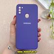 قاب گوشی Galaxy A11 / Galaxy M11 سامسونگ سیلیکونی های کپی زیربسته محافظ لنز دار بنفش تیره کد 92562