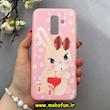 قاب گوشی Galaxy A6 Plus 2018 سامسونگ طرح ژله ای فانتزی صورتی خرگوش کیوت کد 92601