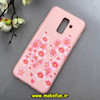 قاب گوشی Galaxy A6 Plus 2018 سامسونگ طرح ژله ای فانتزی صورتی گل زیبا کد 92602