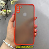 قاب گوشی Galaxy A11 سامسونگ طرح پشت مات دور ژله ای محافظ لنز دار قرمز کد 92639