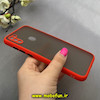 قاب گوشی Galaxy A11 سامسونگ طرح پشت مات دور ژله ای محافظ لنز دار قرمز کد 92639