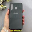قاب گوشی Galaxy A20 / Galaxy A30 سامسونگ طرح دور سیلیکونی پشت براق مشکی کد 92654