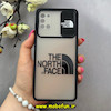 قاب گوشی Galaxy A31 سامسونگ طرح پشت مات کشویی محافظ لنز دار فانتزی THE NORTH FACE مشکی کد 92684