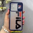 قاب گوشی Galaxy A31 سامسونگ طرح پشت مات کشویی محافظ لنز دار فانتزی فیلا FILA سرمه ای کد 92685
