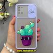 قاب گوشی Galaxy A31 سامسونگ طرح پشت مات کشویی محافظ لنز دار فانتزی کاکتوس یاسی کد 92686