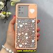 قاب گوشی Galaxy A31 سامسونگ طرح پشت مات کشویی محافظ لنز دار فانتزی قلبی گلبهی کد 92688