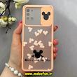 قاب گوشی Galaxy A31 سامسونگ طرح پشت مات کشویی محافظ لنز دار فانتزی میکی موس گلبهی کد 92689