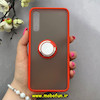 قاب گوشی Galaxy A30S / Galaxy A50S / Galaxy A50 سامسونگ پشت مات هولدر دار انگشتی مگنتی قرمز کد 92711