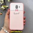 قاب گوشی Galaxy J4 2018 سامسونگ طرح ژله ای فانتزی صورتی LOVE کد 92821