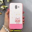 قاب گوشی Galaxy J4 2018 سامسونگ طرح ژله ای فانتزی صورتی گربه کیوت کد 92822