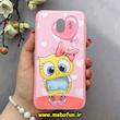 قاب گوشی Galaxy J4 2018 سامسونگ طرح ژله ای فانتزی صورتی جغد کیوت کد 92823