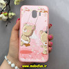 قاب گوشی Galaxy J4 2018 سامسونگ طرح ژله ای فانتزی صورتی خرسی کد 92825