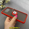 قاب گوشی Poco X3 NFC / Poco X3 Pro شیائومی پشت مات هولدر دار انگشتی مگنتی قرمز کد 92909