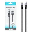 کابل شارژ 1 متری فست Type-C to Lightning برند BUKU مدل MA-104 رنگ مشکی کد 30436