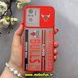 قاب گوشی Redmi Note 10S / Redmi Note 10 4G / Poco M5S شیائومی طرح پشت مات کشویی محافظ لنز دار فانتزی CHICAGO BULLS قرمز کد 93004