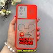 قاب گوشی Redmi Note 10S / Redmi Note 10 4G / Poco M5S شیائومی طرح پشت مات کشویی محافظ لنز دار فانتزی میکی موس قرمز کد 93005