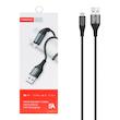 کابل شارژ 1 متری فست USB to MicroUSB برند TRANYOO مدل T-S15 V رنگ مشکی خاکستری کد 30453