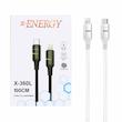 کابل شارژ 1 متری فست Type-C to Lightning برند X-Energy مدل X-360 L رنگ سفید کد 30463