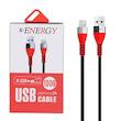 کابل شارژ 1 متری فست USB to Lightning برند X-Energy مدل X-220 رنگ مشکی قرمز کد 30464
