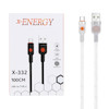 کابل شارژ 1 متری فست USB to Type-C برند X-Energy مدل X-332 رنگ سفید کد 30469