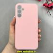 قاب گوشی Galaxy A15 سامسونگ سیلیکونی پاستیلی اورجینال Case پاک کنی داخل مخملی درجه یک صورتی روشن کد 100035