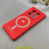 قاب گوشی Redmi Note 14 Pro 4G شیائومی سیلیکونی دیفندر Diffender طرح مگ سیف محافظ لنزدار قرمز کد 1-15-100405