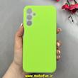 قاب گوشی Galaxy A15 سامسونگ سیلیکونی پاستیلی اورجینال Case پاک کنی داخل مخملی درجه یک سبز فسفری کد 100037