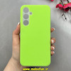 قاب گوشی Galaxy A35 سامسونگ سیلیکونی پاستیلی اورجینال Case پاک کنی داخل مخملی درجه یک سبز فسفری کد 100050