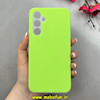 قاب گوشی Galaxy A54 سامسونگ سیلیکونی پاستیلی اورجینال Case پاک کنی داخل مخملی درجه یک سبز فسفری کد 100051