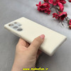 قاب گوشی Galaxy S23 Ultra سامسونگ سیلیکونی پاستیلی اورجینال Case پاک کنی داخل مخملی درجه یک شیری کد 100061