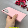 قاب گوشی Galaxy S23 Ultra سامسونگ سیلیکونی پاستیلی اورجینال Case پاک کنی داخل مخملی درجه یک صورتی روشن کد 100065