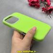 قاب گوشی iPhone 16 Pro آیفون سیلیکونی پاستیلی اورجینال Case پاک کنی داخل مخملی درجه یک سبز فسفری کد 100068