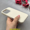 قاب گوشی iPhone 16 Pro آیفون سیلیکونی پاستیلی اورجینال Case پاک کنی داخل مخملی درجه یک شیری کد 100071