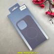 قاب گوشی iPhone 16 Pro Max آیفون سیلیکونی اورجینال پاک کنی مگ سیف دار Magsafe درجه یک زیربسته سرمه ای کد 100089